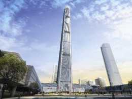 天津地標建築，耗資700億預計高596.5米，造型酷似鑽石