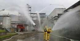 台州市消防救援支隊舉行化工災害事故跨區域實戰拉動演練