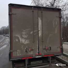天才畫家喜歡在卡車灰塵上作畫 車主捨不得洗車